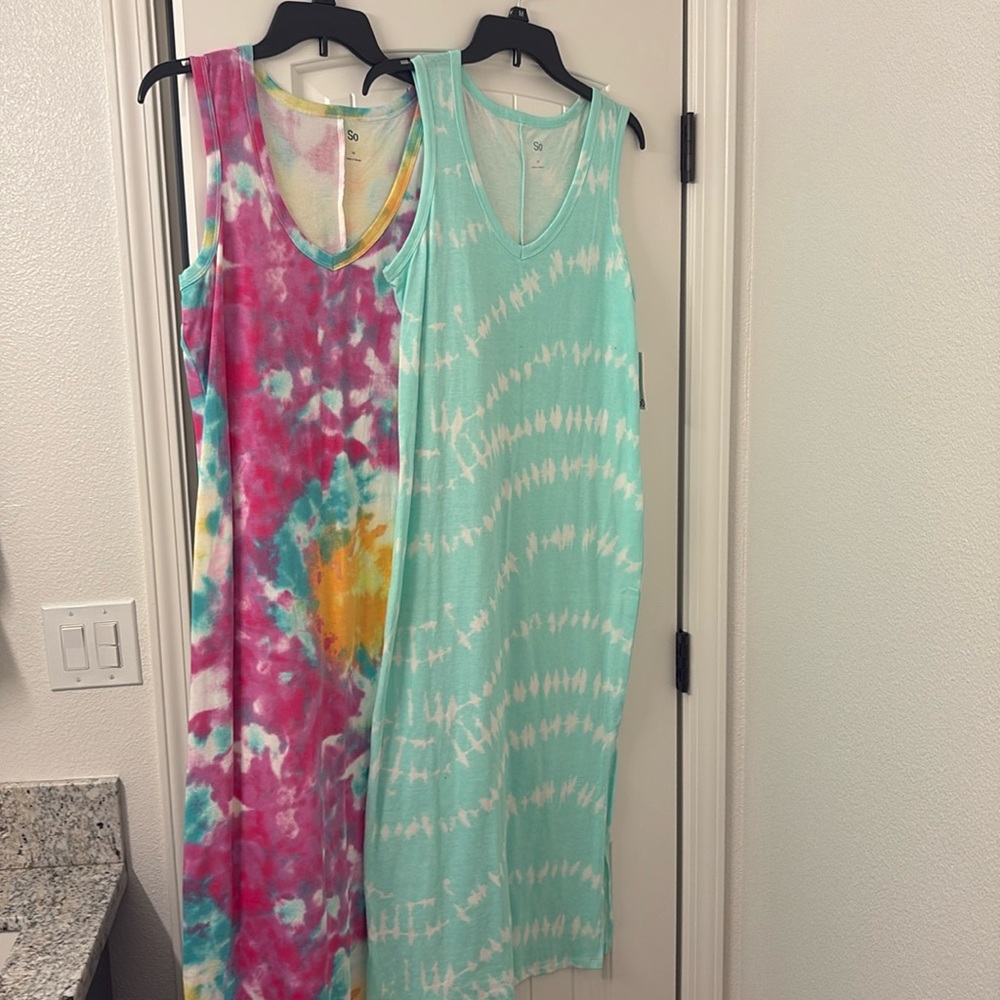 So from Kohls tie die dresses